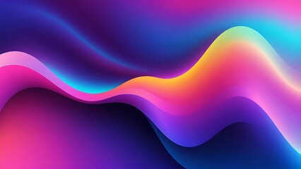Vibrant abstract gradient waves with colorful flowing shapes and modern design