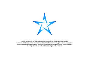 Obraz premium modern star and tech logo