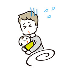 育児に奔走しているパパ