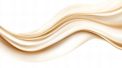 Obraz premium Smooth beige and white wavy pattern with elegant abstract curves