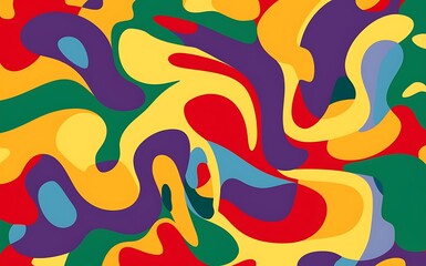 Fototapeta premium Bright colorful background with fluid shapes composition