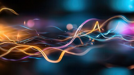 Blurred abstract concert lighting with a focus on colorful tones and a dreamy atmosphere