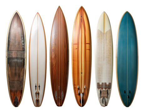 Retro Surfboards transparent background isolated - Powered by Adobe