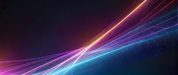 Highenergy composition of mobile signal beams intertwining with holographic digital data streams creating a vibrant and futuristic network effect