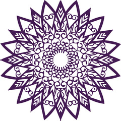 Beautiful flower art and mandala vector design