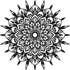 Beautiful flower art and mandala vector design