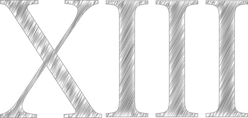 Roman numerals sketch