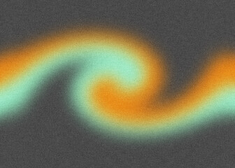 An abstract retro grainy wavy gradient blur background image.