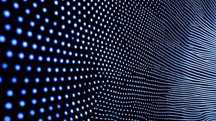 Obraz premium Abstract Blue LED Light Pattern: Digital Art Background. AI Generated