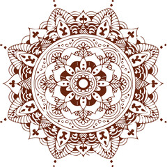 Beautiful flower art and mandala vector design
