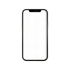 Blank Mobile Phone Screen PNG for Mobile Mockup Concept, Transparent Background