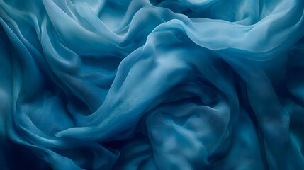 Obraz premium Home insulation is crucial for maintaining energy efficiency, showcased here with soft, flowing blue fabric that symbolizes comfort and warmth in any living space.