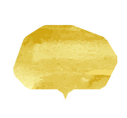 Speech bubble frame icon natural watercolor vector illustration material copy space