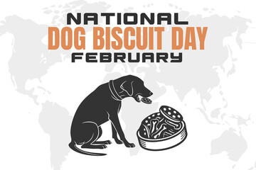 NATIONAL DOG BISCUIT DAY Vector Illustration background on february