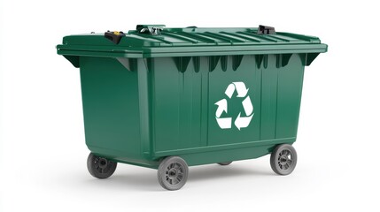 Green Recycling Container for Waste Management
