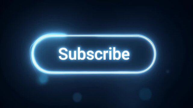 glowing, minimalistic 'Subscribe' button with dynamic movement
