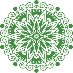 Beautiful flower art and mandala vector design