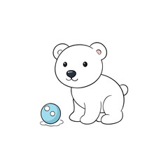 teddy bear with a ball