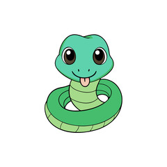 green snake cartoon