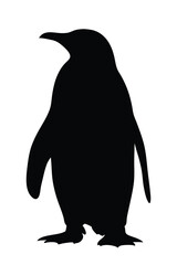 Penguin black silhouette illustration
