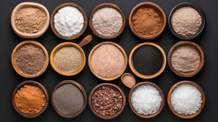 ground spices in bowls