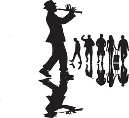 Street Performer Vector Illustration 2