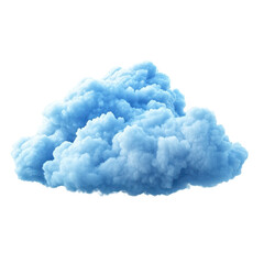 Serene Blue Clouds for Creative Backgrounds or Designs on Transparent Background