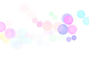 透過PNG　カラフルな玉ボケ背景素材　Transparent PNG Colorful bokeh background material