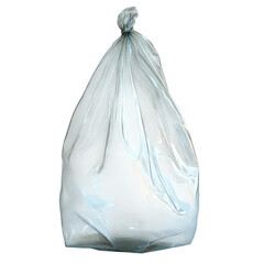 Styling a minimalist presentation of plastic bags on a white background for environmental awareness