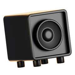 3d rendering new year icon concept. 3d render speaker icon