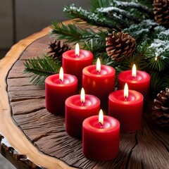 christmas still life with candle