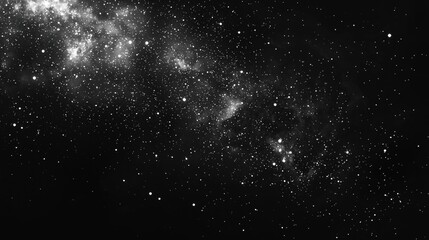 Obraz premium Galactic Nebula Formation with Cosmic Dust Clouds, Stars and Celestial Bodies in Dark Space, Deep Space Exploration and Discovery Concept 