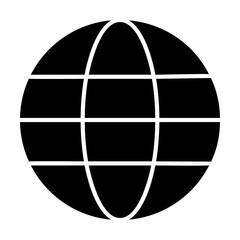 Browser icon in black color and glyph style