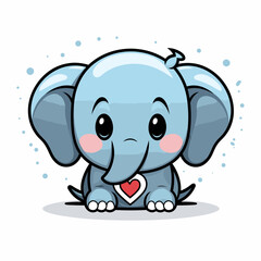 Elephant cute illustration
