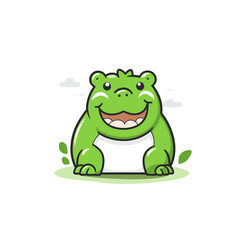 Hippopotamus cute illustration