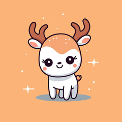 Reindeer cute illustration