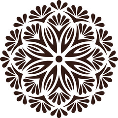 Beautiful flower art and mandala vector design