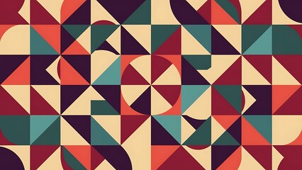 Decorative memphis pattern wallpaper with geometric elements design vector