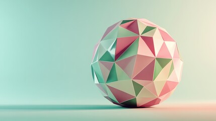 Geometric Sphere with Pastel Colors
