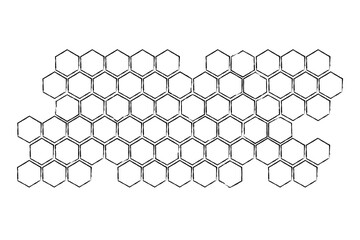 Propolis Honey comb pattern. Honeycomb structure. Honey, pollen, wax, parchment and bee products in sketch style. Stock vector illustration isolated on a white background.