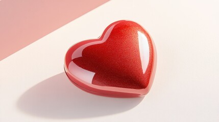 Vibrant Red Heart   Elegant Romance Symbol in Contemporary Design