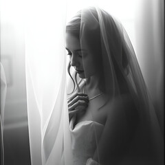 Classic black and white photograph soft, dreamy atmosphere, hazy soft light, timeless elegant style, conveying sadness.jpg