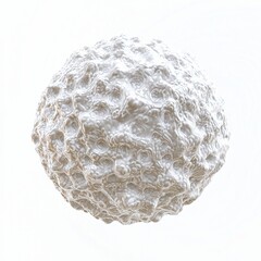 White Abstract Organic Sphere 3D Render
