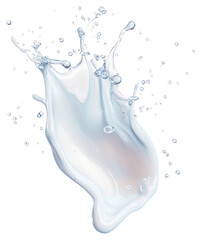 Clear gel splash background white milk.
