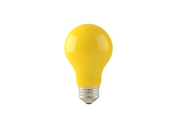 a yellow light bulb with silver base