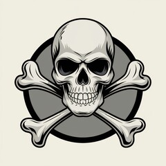 Fototapeta premium A skull and crossbones design emblem