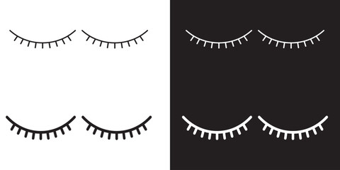 Eye cross icon set. View hidden icons symbol. Privacy and block symbol. Eyesight pictogram in flat design. Eye silhouette isolated on white background. Vector illustration. 