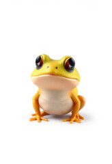 Obraz premium 3D Chibi Spring Peeper Flashcards Clipart. Suitable for animal flashcard, alphabet flashcards, Montessori Flashcards. Isolated on white background