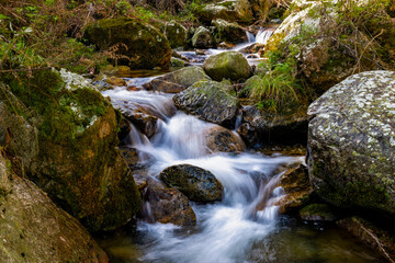waterfall in the mountains