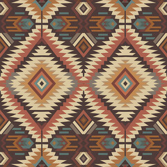 A vibrant and trendy boho-chic pattern with intricate tribal influences